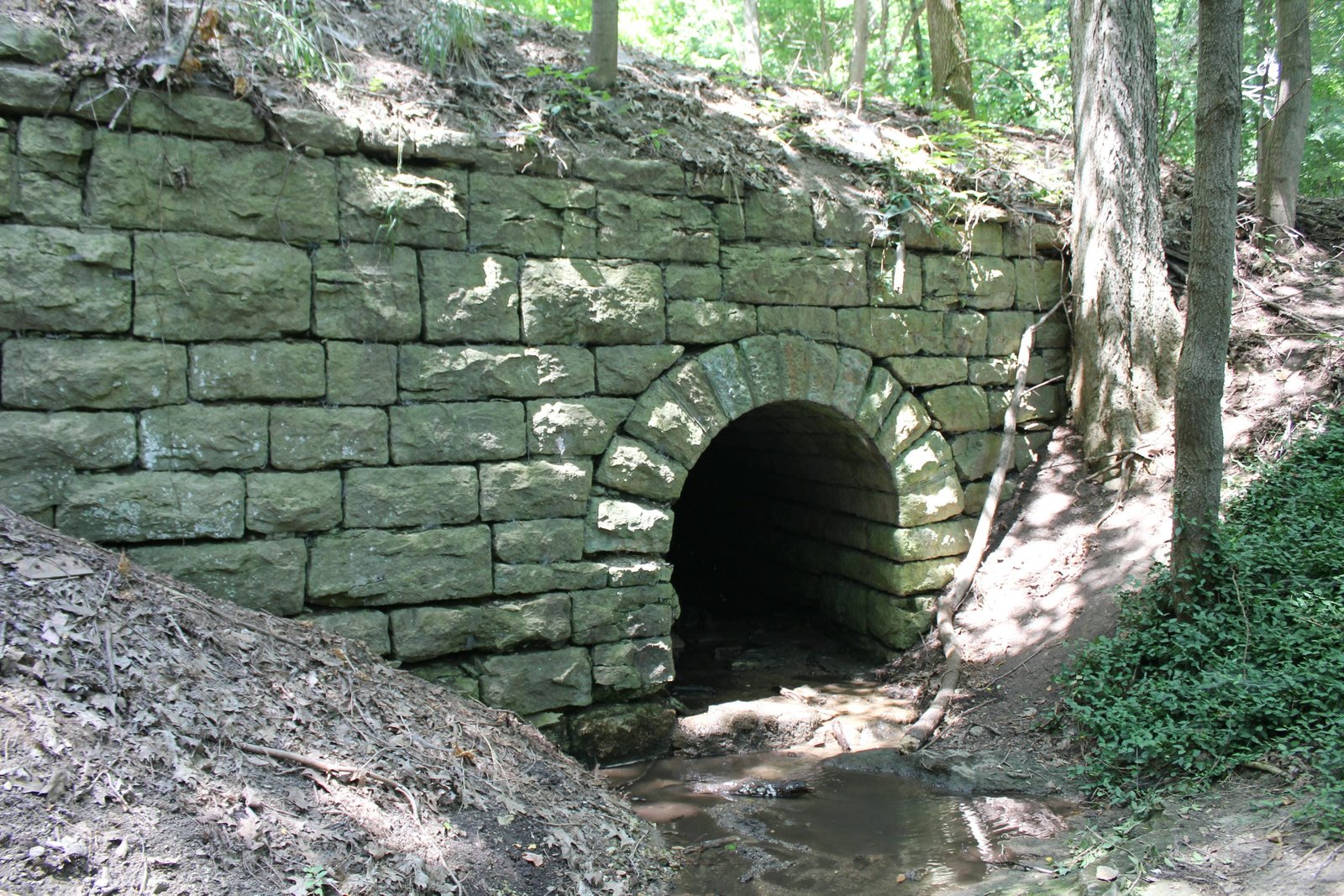 Stone culvert near bridge